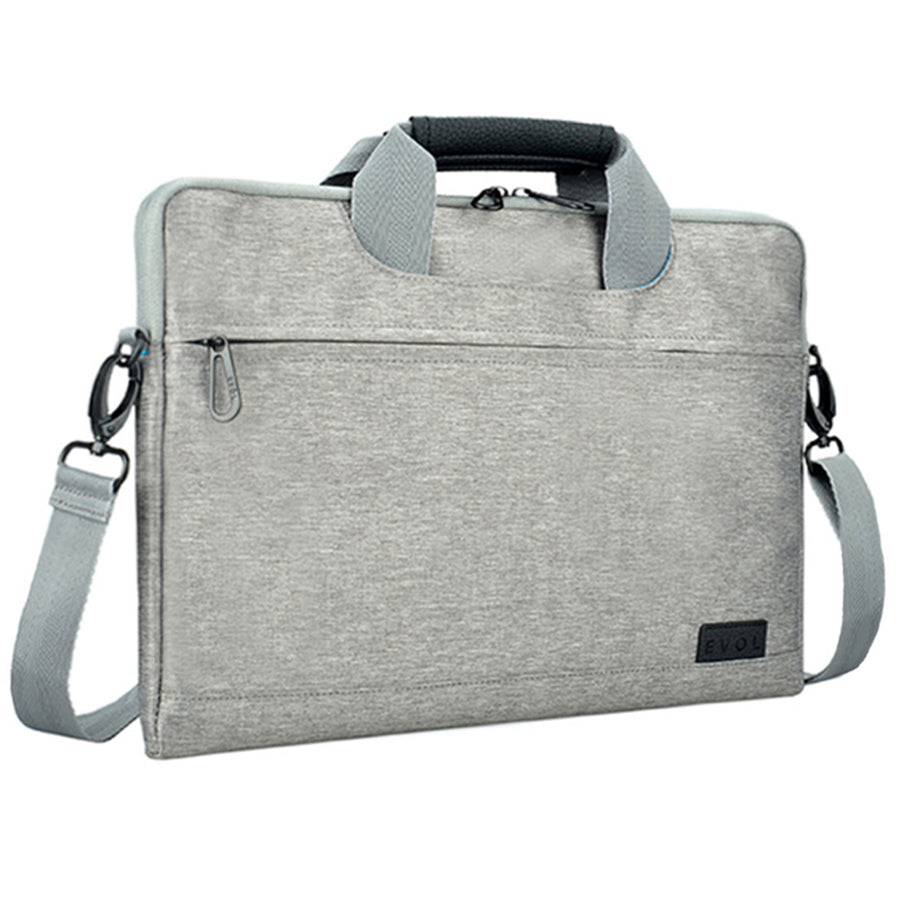 EV030 - Evol Allure 13.3" - 14.1" Nylon Laptop Briefcase Silver