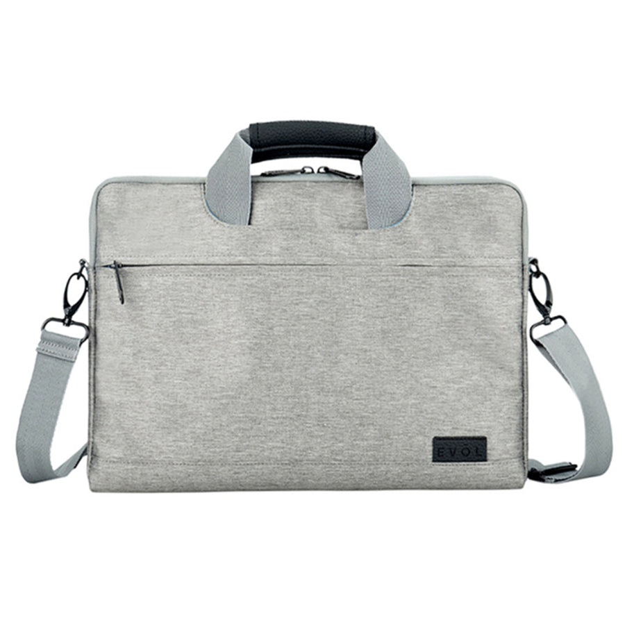EV030 - Evol Allure 13.3" - 14.1" Nylon Laptop Briefcase Silver