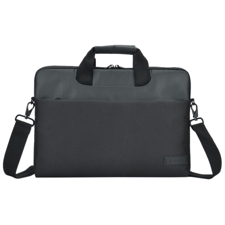 EV034 - Evol Byron 13.3" - 14.1" Water Resistant Slim Briefcase Black
