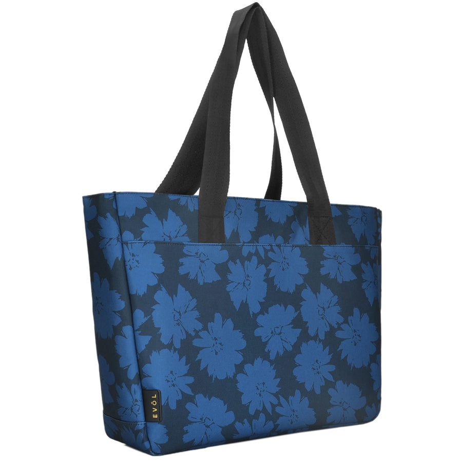 Evol EVR152 - Generation Earth Artisan Recycled Tote Bag – Blue Flower