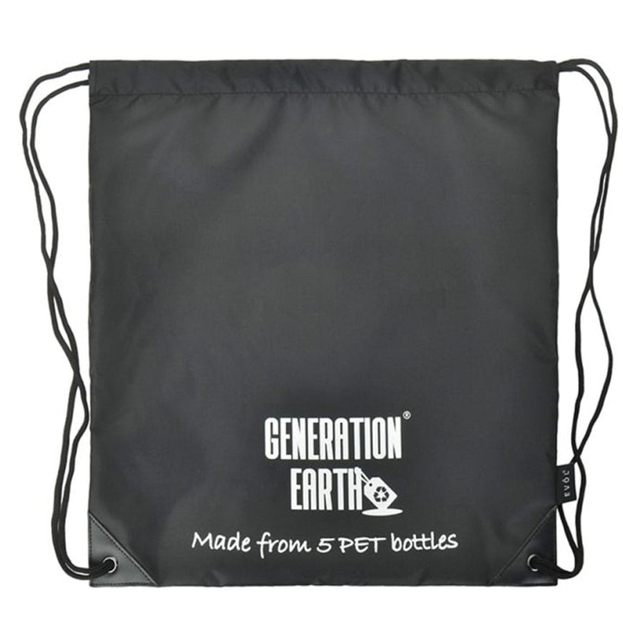 Evol EVACC9 – Generation Earth Rucksack mit Kordelzug aus Recyclingmaterial – Schwarz