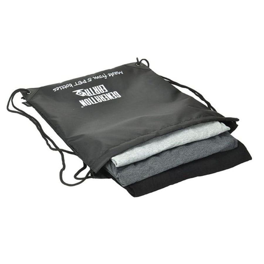 Evol EVACC9 – Generation Earth Rucksack mit Kordelzug aus Recyclingmaterial – Schwarz