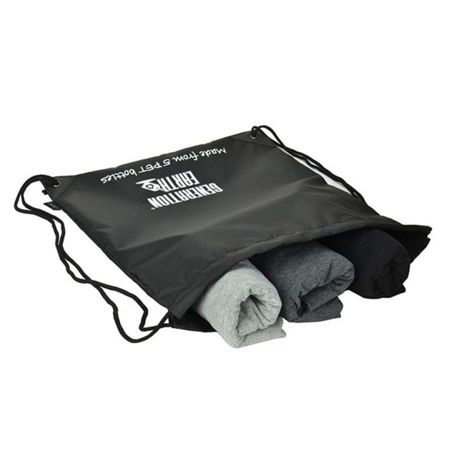 Evol EVACC9 – Generation Earth Rucksack mit Kordelzug aus Recyclingmaterial – Schwarz