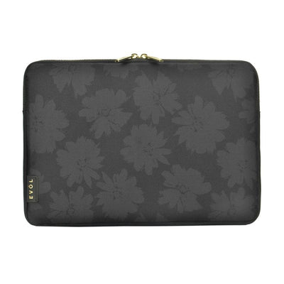 Evol EVR134 - Generation Earth Artisan Recycled 13.3"-14.1" Laptophülle – Schwarze Blume