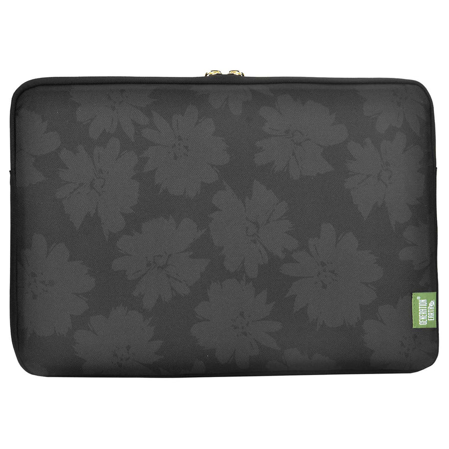 Evol EVR134 - Generation Earth Artisan Recycled 13.3"-14.1" Laptophülle – Schwarze Blume
