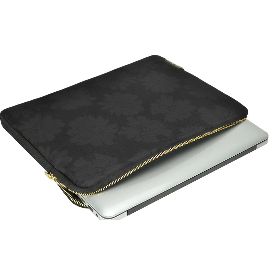 Evol EVR134 - Generation Earth Artisan Recycled 13.3"-14.1" Laptophülle – Schwarze Blume