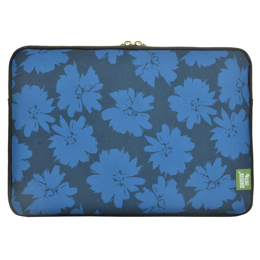 Evol EVR139 - Generation Earth Artisan Recycled 13.3"-14.1" Laptop Sleeve – Blue Flower