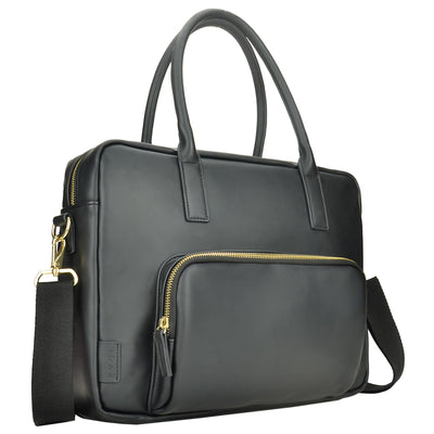 Evol EVR126 - Generation Earth Berlin Recycled 13.3"-14.1" Laptop PU Ladies Briefcase – Black