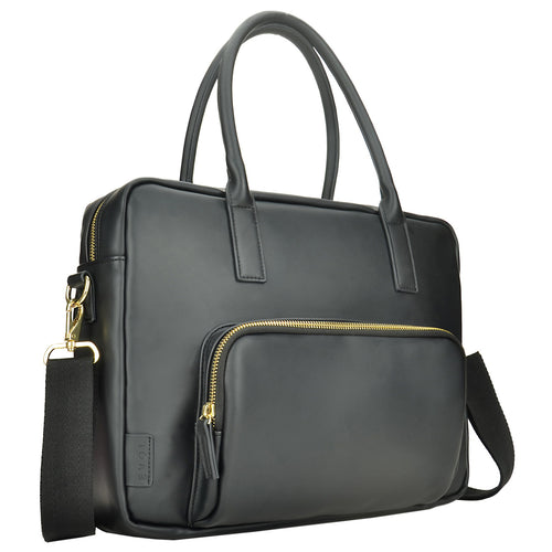 Evol EVR126 - Generation Earth Berlin Recycled 13.3"-14.1" Laptop PU Ladies Briefcase – Black