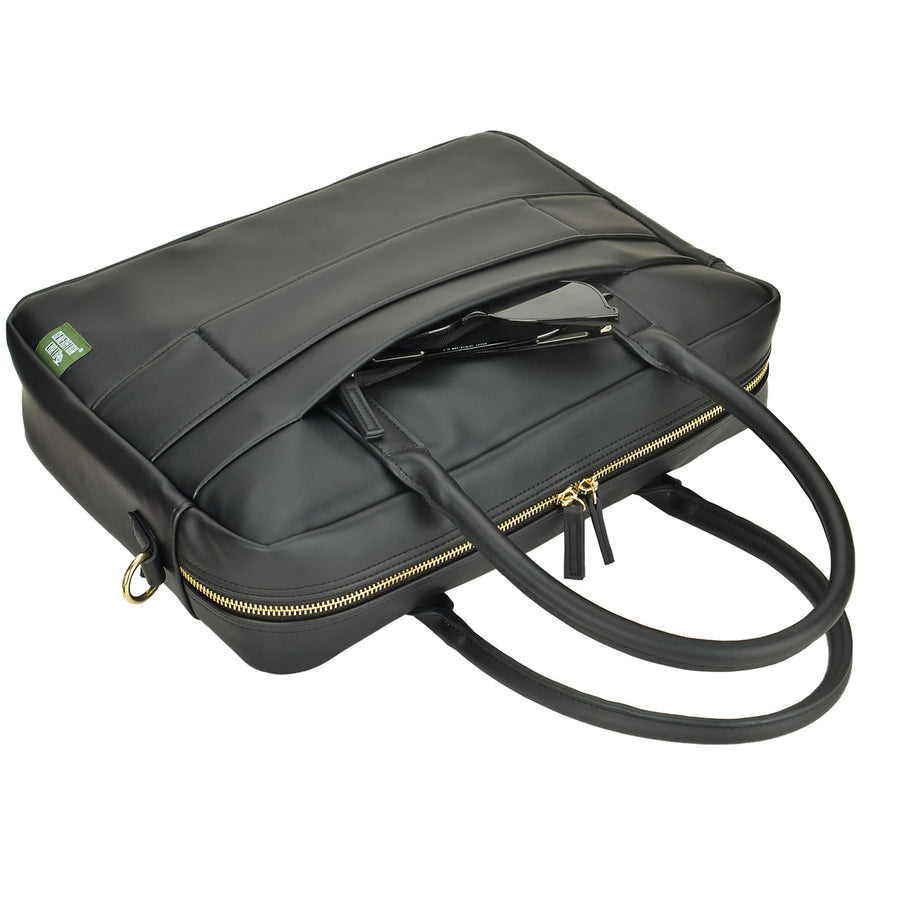 Evol EVR126 - Generation Earth Berlin Recycled 13.3"-14.1" Laptop PU Ladies Briefcase – Black