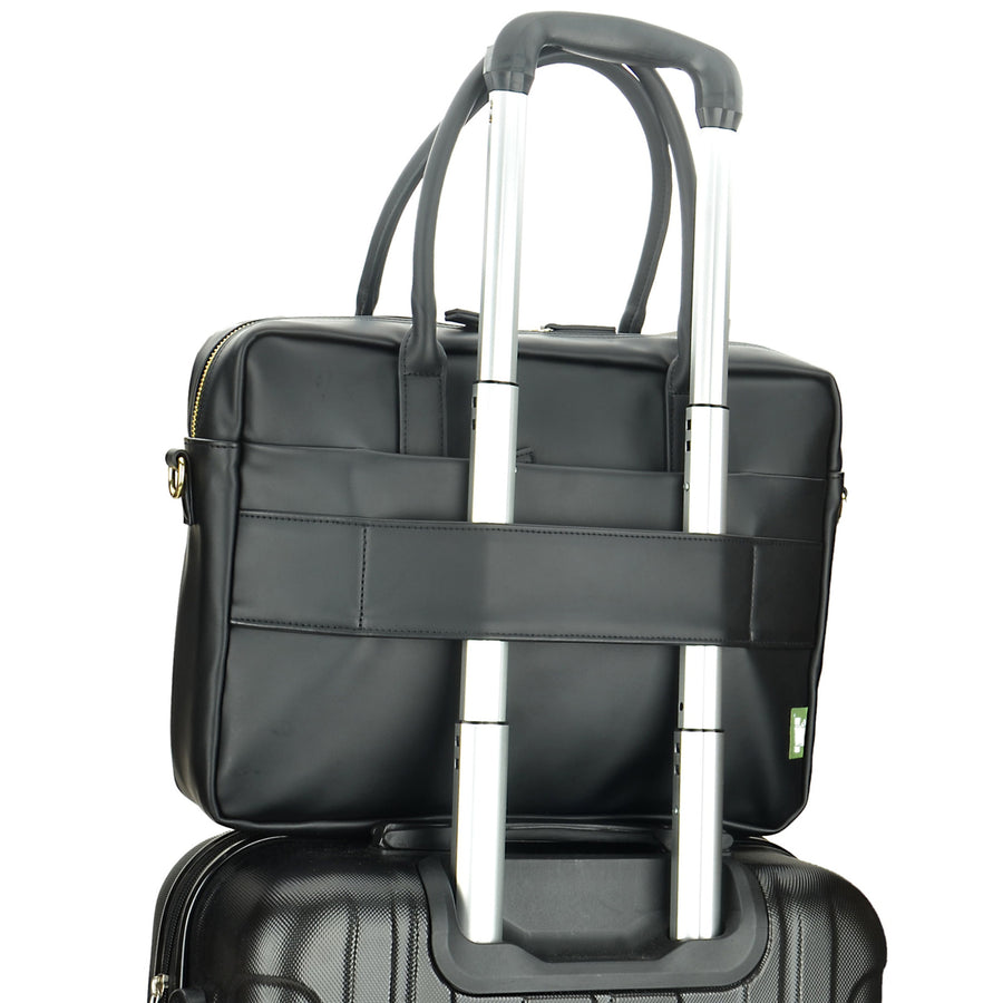 Evol EVR126 - Generation Earth Berlin Recycled 13.3"-14.1" Laptop PU Ladies Briefcase – Black