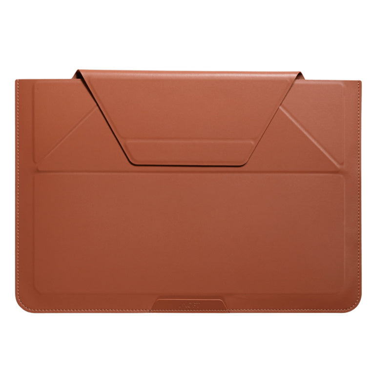 MOFT 2-in-1 Laptop Carry Sleeve with Built-in Adjustable Stand for 13"-14" laptops   - Sienna Brown