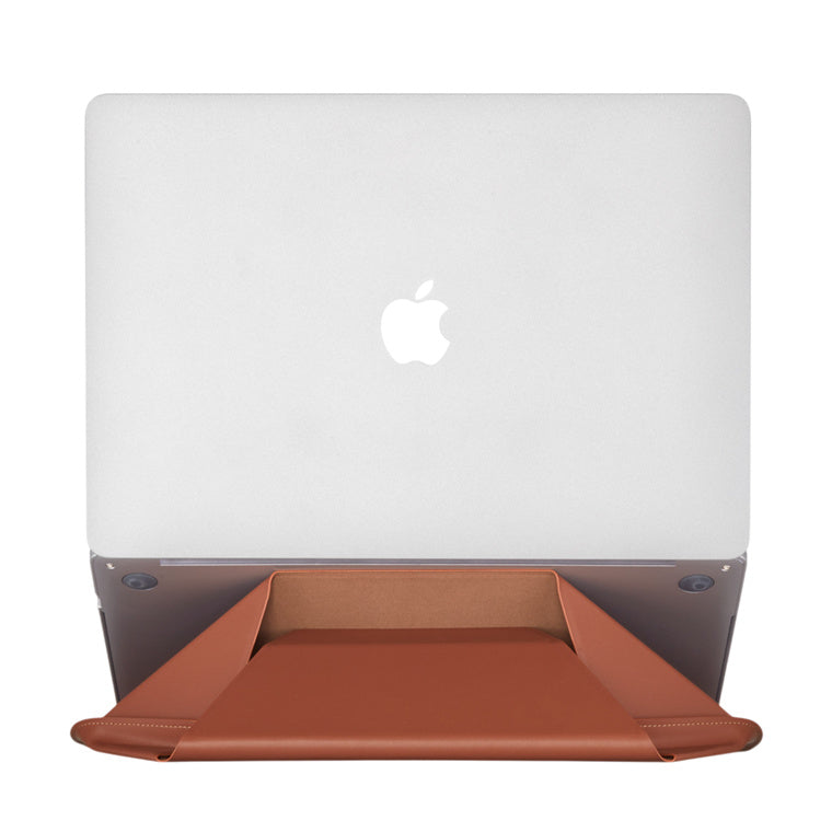 MOFT 2-in-1 Laptop Carry Sleeve with Built-in Adjustable Stand for 13"-14" laptops   - Sienna Brown
