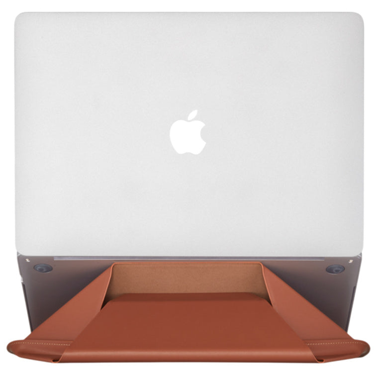MOFT 2-in-1 Laptop Carry Sleeve with Built-in Adjustable Stand for 15"-16" laptops    - Sienna Brown