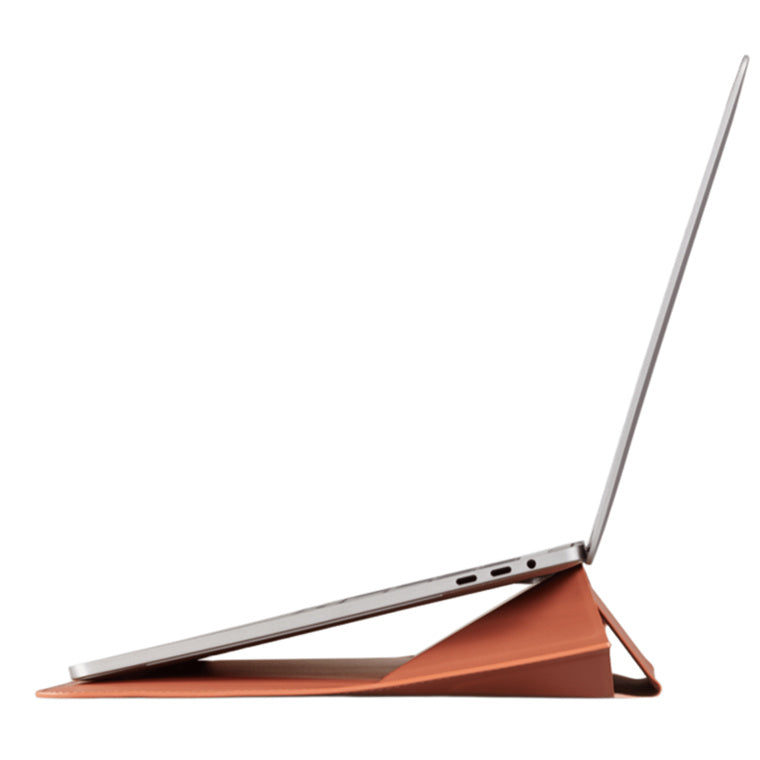 MOFT 2-in-1 Laptop Carry Sleeve with Built-in Adjustable Stand for 15"-16" laptops    - Sienna Brown