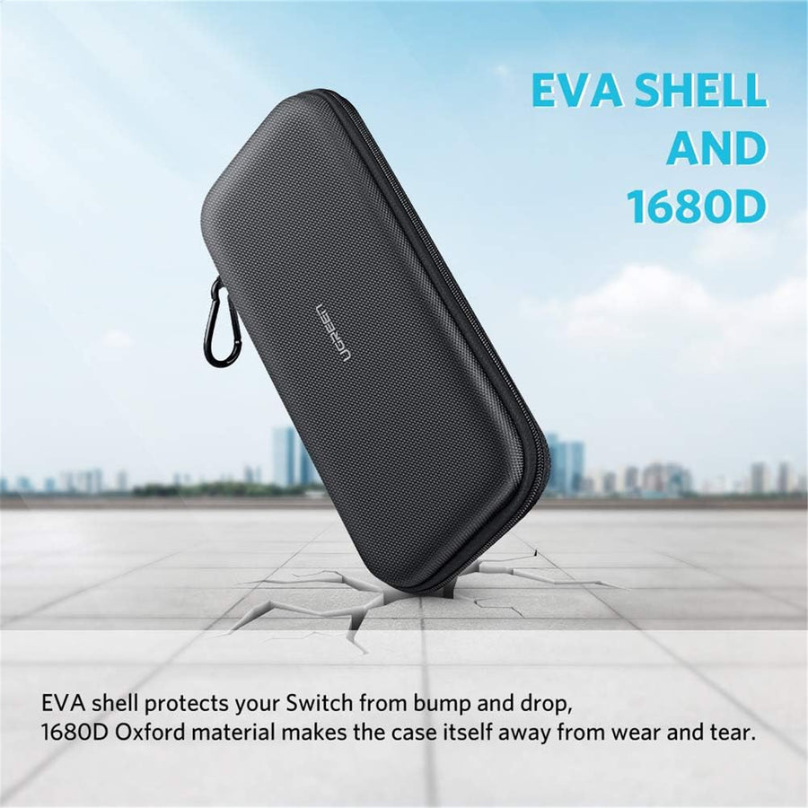 UGREEN Nintendo Switch EVA Hard Shell Carrying Case - Fits for Switch/Switch OLED - 9 Game Cartridges Slot