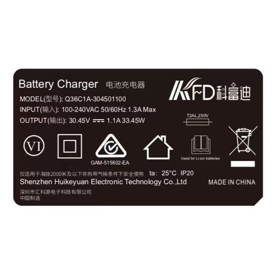 KFD Power Adapter For Dyson V10 V11 V12 V15 Replacement Charger 30.45V 1.1A - - Compatible for 969350-05