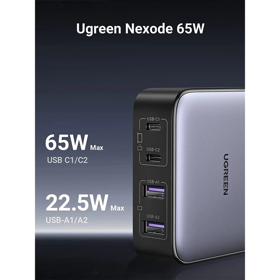 UG-15611 - Ugreen 2*USB-A+2*USB-C 65W Desktop Fast Charger