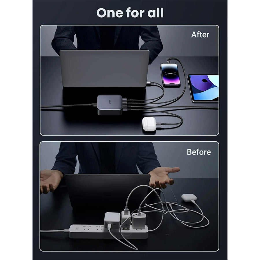 UG-15613 - Ugreen 1*USB-A+3*USB-C 100W Desktop Fast Charger