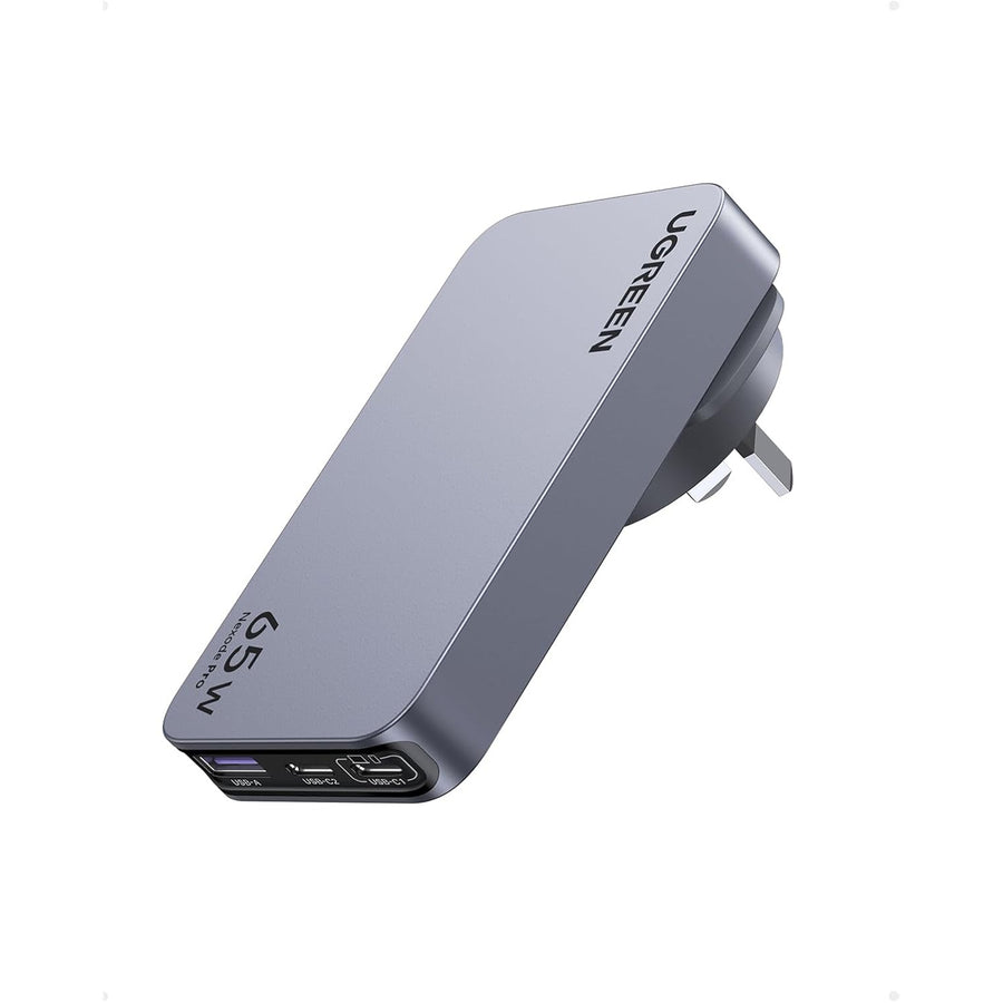 UG-65002 - UGREEN Nexode Pro 65W 3-Port GaN Ultra-Slim Universal Travel adaptor Fast Charger