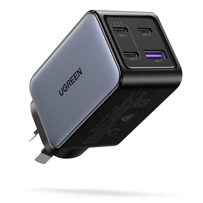 UGREEN Nexode Pro 65W Quad Ports GaN Fast Wall Power Charger - 1x USB-A & 3x USB-C - For Laptops, Samsung Galaxy, iPhone & iPad