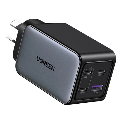 UGREEN Nexode Pro 65W Quad Ports GaN Fast Wall Power Charger - 1x USB-A & 3x USB-C - For Laptops, Samsung Galaxy, iPhone & iPad