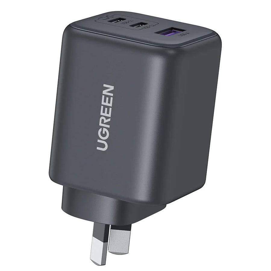 UGREEN 45W Triple Ports GaN Fast Wall Charger PD3.0 Compact Power Adapter - 1x USB-A & 2x USB-C - For MacBook Air, iPad Pro, iPhone 17 Pro Max/iPhone Air/16/15, Galaxy S25 Ultra (PPS 45W), Pixel 10 Pro XL