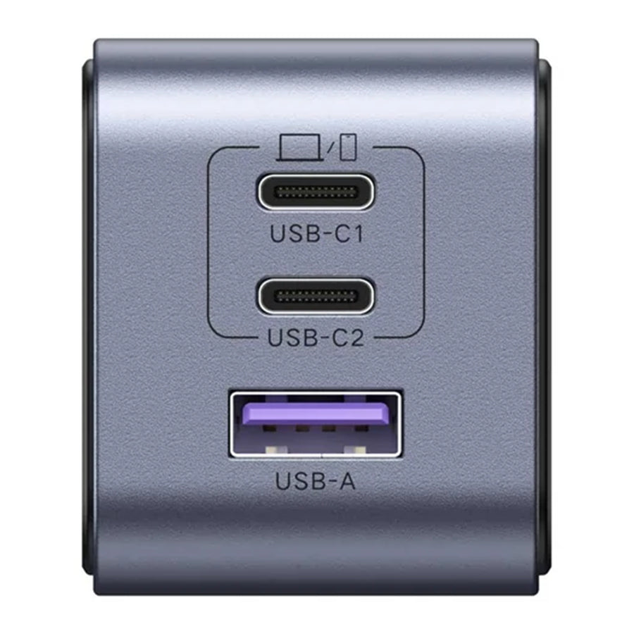 UGREEN Nexode 65W Triple Ports GaN Fast Wall Power Charger - 1x USB-A & 2x USB-C - For Laptops, iPhone & iPad