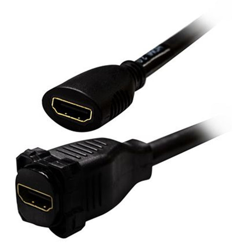 AMDEX FP-HDMIAMD-BK - 150mm HDMI Adapter Pigtail High-Speed w/ Ethernet Rated Colour BLACK
