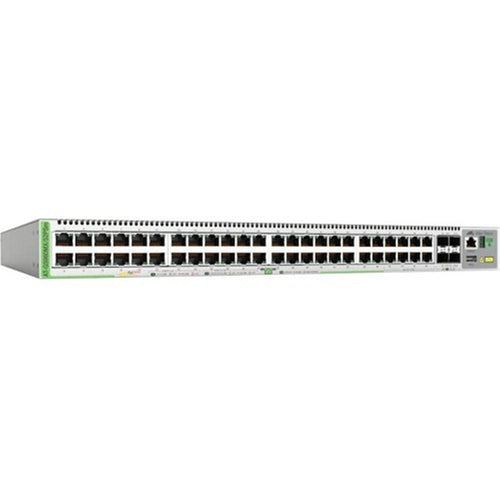 Allied Telesis AT-GS980MX/52PSm-40 40-port 10/100/1000-T PoE+ & 8-port 100M/1G/2.5G/5G-T PoE+ stackable L3 switch- 4x SFP+ Ports- a single fixed PSU # Hardware