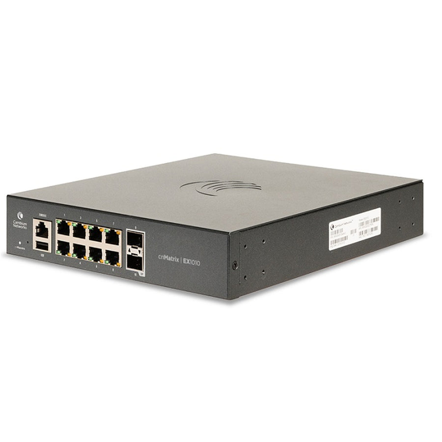 Cambium Networks EX1010 - Cambium cnMatrix EX1010 Intelligent Ethernet Switch with 8x 1GE & 2x SFP ports