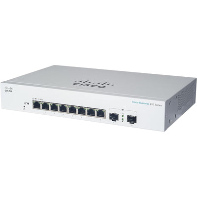 Cisco CBS220-8FP-E-2G-AU SMART SWITCH - 8 PORT GE - FULL POE - 2X1G SFP