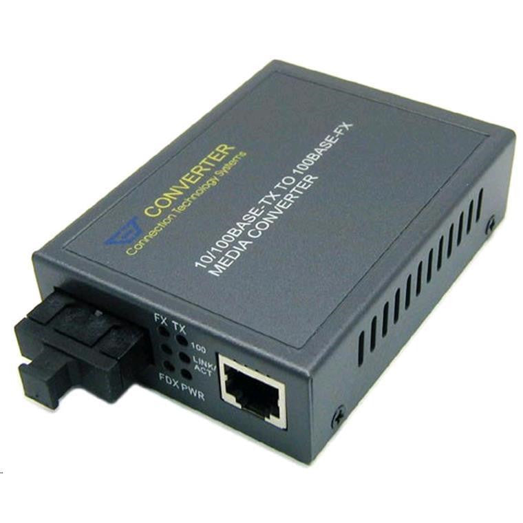 CTS LAN-100BTFC30 - 100Base RJ45 to SC Single-Mode Fibre Media Converter. 30km. Fast Ethernet