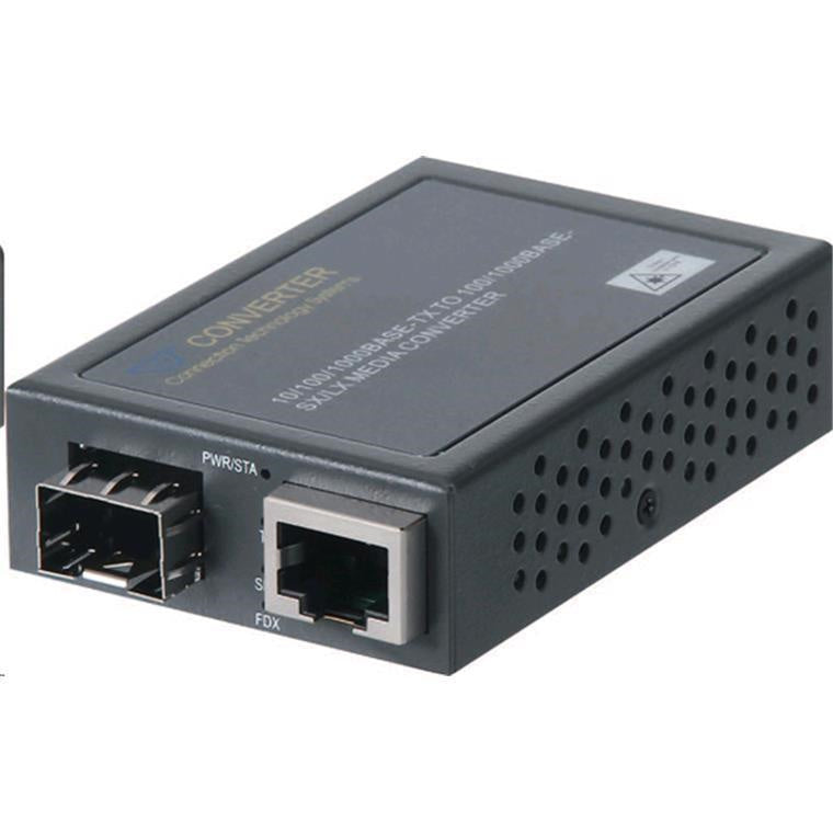 CTS MCT-3002SFPDR - Compact Gigabit SFP Media Converter. RJ45 to SFP Slot. Gigabit 10/100/1000Base RJ45