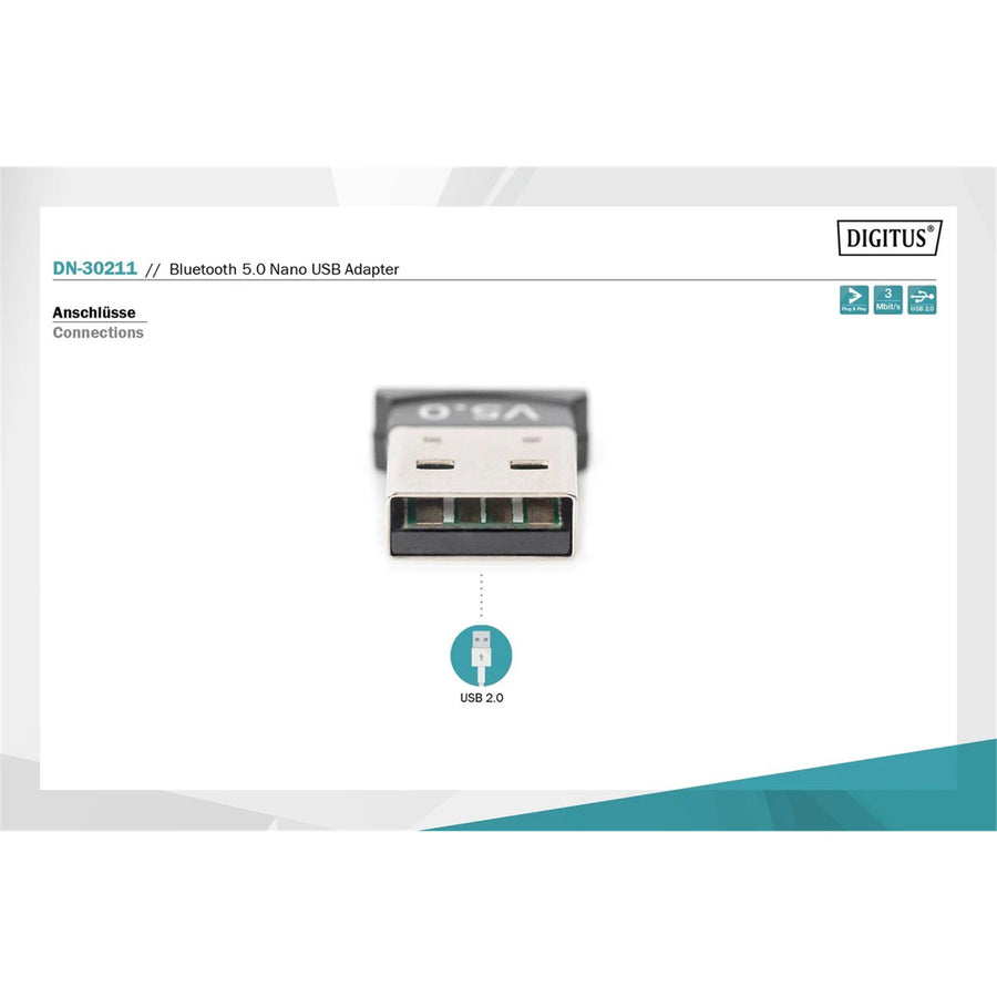 Digitus N-30211 Bluetooth 5.0 Nano USB Adapter