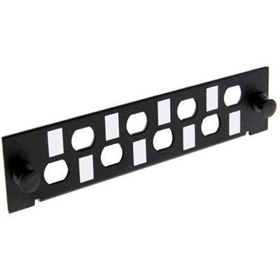 DYNAMIX FPP-STS8 - ST Simplex/FC Simplex 8x Port Plate Unloaded 2x Tier Screw Less Design Black