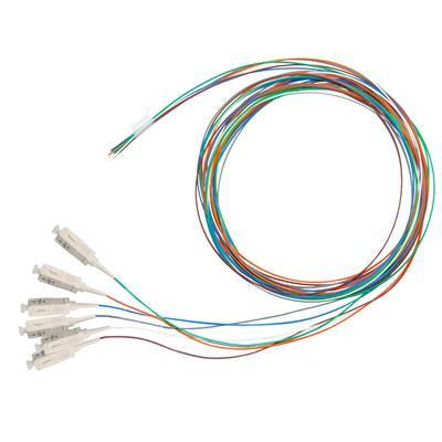 DYNAMIX FPT-OM1SC-6 - 2M SC Pigtail OM1 6x Pack Colour Coded 625/900um MM Fibre Tight Buffer LSZH Jacket