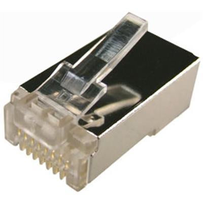 DYNAMIX RJ-45-C6RSH-20 - Cat6 RJ45 20pc Bag 8P8C Modular Plug 50 Micron w/ Insert Stranded Shielded Round