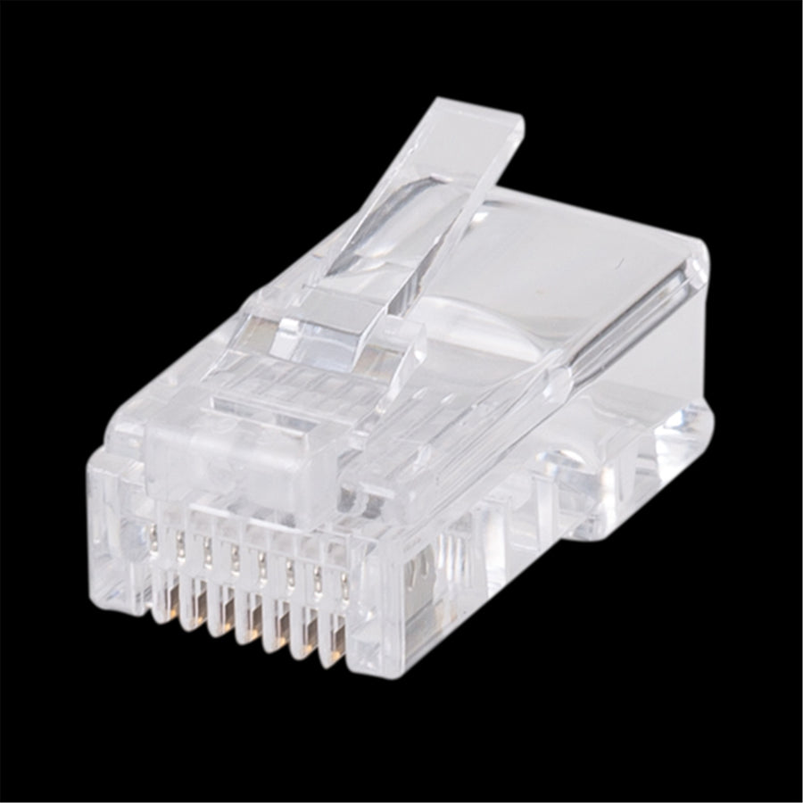 DYNAMIX RJ-45-SR-20 - RJ45 Plug 20pc Bag 8P8C Modular Plug 50 Micron Compatible w/ Stranded & Solid