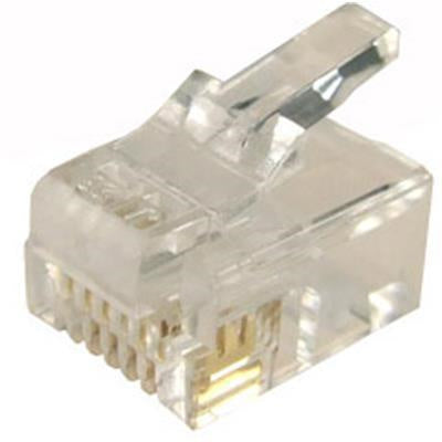 Dynamix RJ-12 Plug 200pc Jar        6P6C Modular for SOLID Cable. 3 micron.