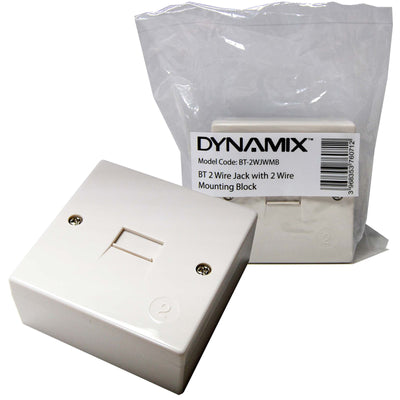 Dynamix BT-2WJWMB BT 2-Draht-Buchse Telepermittiert mit Montageblock