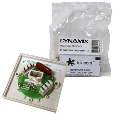 DYNAMIX BT-2WJACK - BT 2 WireJack Telepermited NO Mounting Block Supplied
