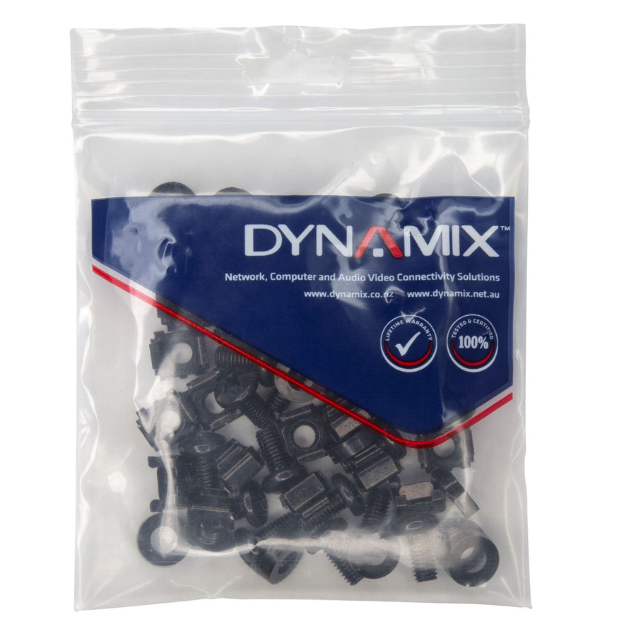 DYNAMIX CAGE30B - 30pc Pack 3 Piece Cage Nut Black M6 15mm