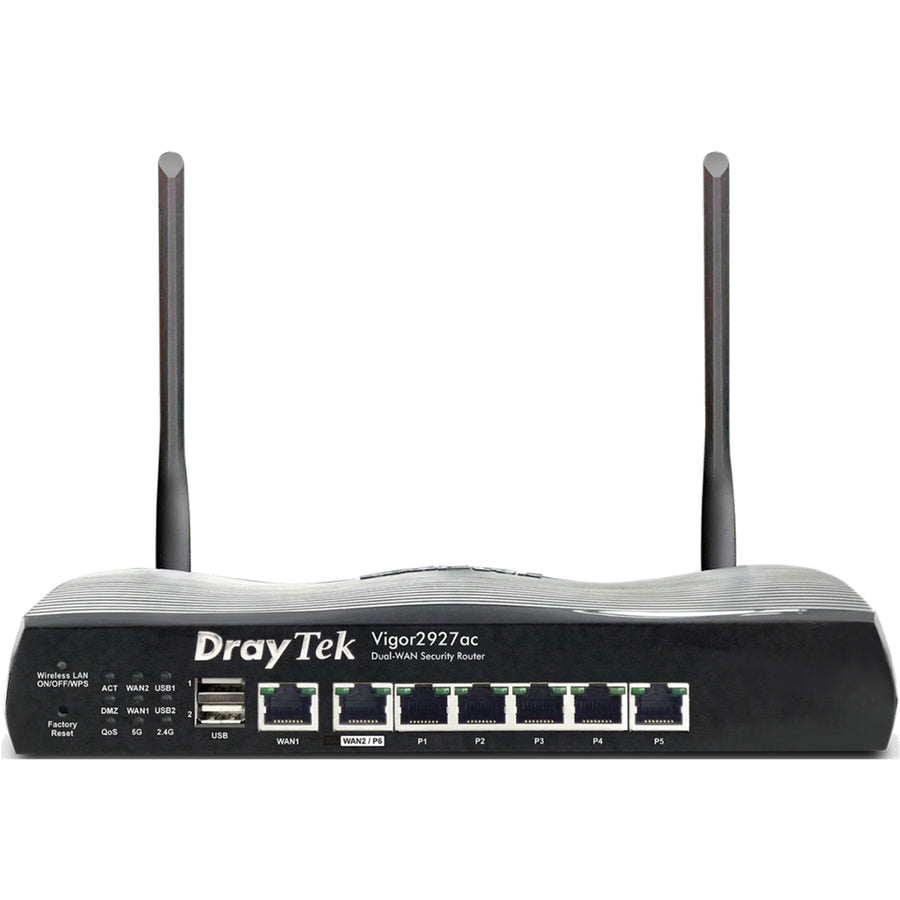 DrayTek DV2927AX - Dual GigE WAN Router/Firewall IPSec PPTP SSL VPN QoS Wi-Fi 6