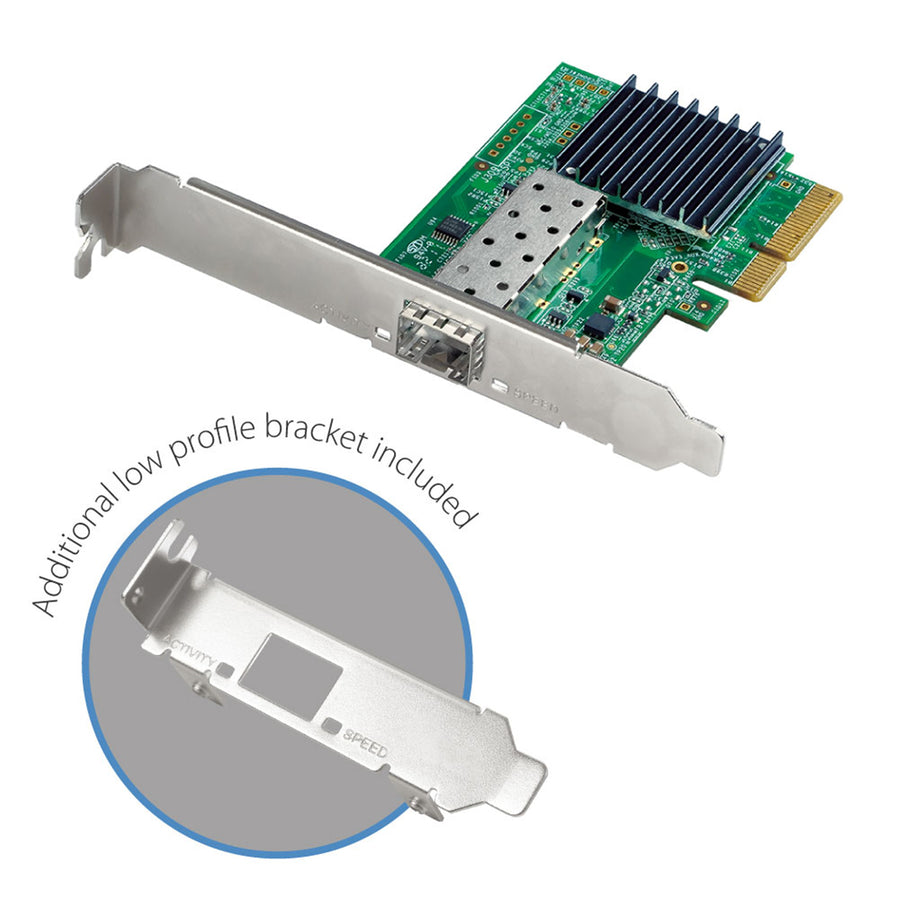 EDIMAX EN-9320SFP-V2 - 10GbE SFP+ V2 PCI Express Network Adapter Converts PCIe Slot into SFP+ Fiber Slot