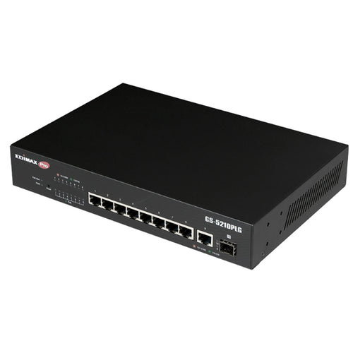 EDIMAX GS-5210PLG - 10 Port Gigabit PoE+ Web Smart Switch 1 SFP Ports