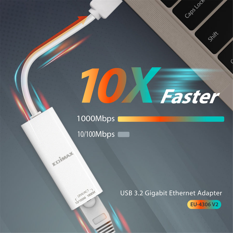 EDIMAX EU-4306V2 - USB 3.2 to Gigabit Ethernet Adapter