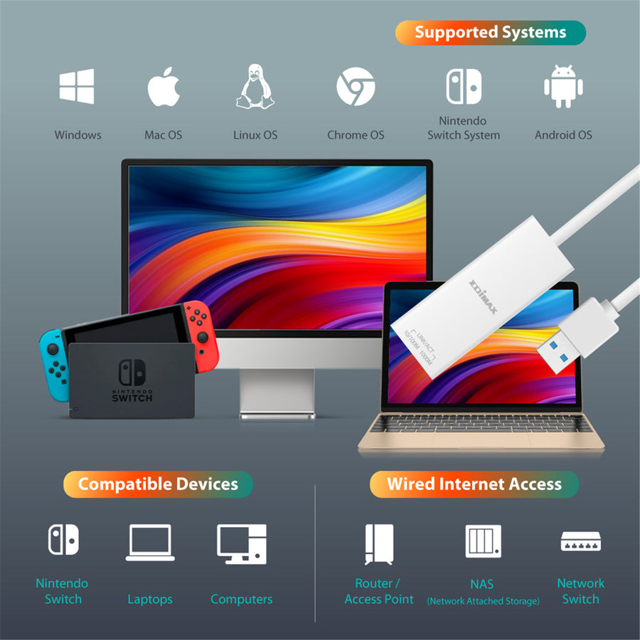 EDIMAX EU-4306V2 - USB 3.2 to Gigabit Ethernet Adapter