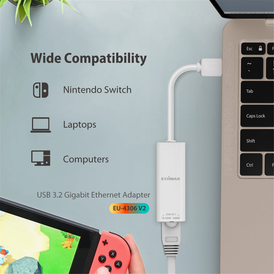 EDIMAX EU-4306V2 - USB 3.2 to Gigabit Ethernet Adapter