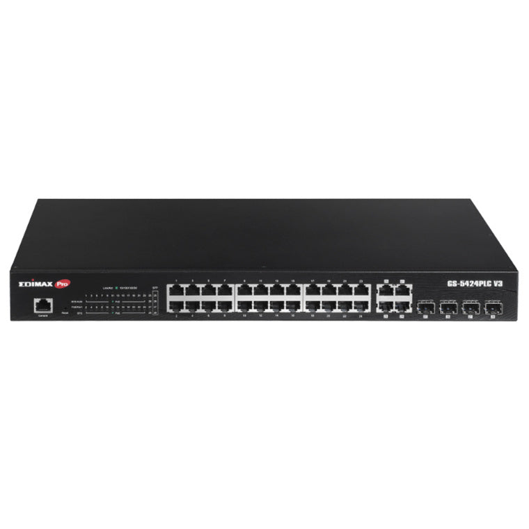 EDIMAX GS-5424PLCV3 - 28 Port Surveillance Long Range Gigabit PoE+ Web Smart Switch